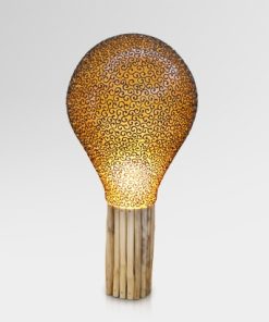 Pola Bohlamp Floor Lamp with Teak Base