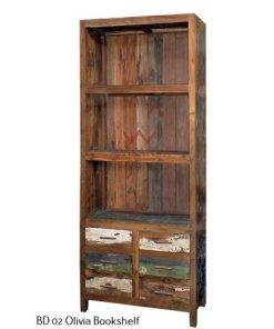 Olivia Boat Ahşap Kitaplık