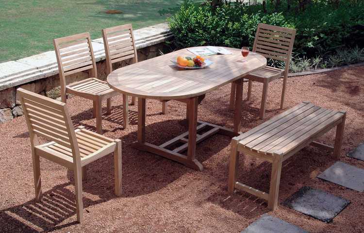 Oval masa ve sırtı açık tezgahlı Cadiz