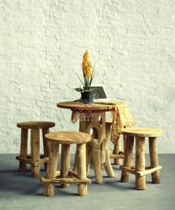 Katana Reclaimed Dining Set med Karawang bord