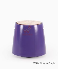 Wity houten kruk in paarse kleur