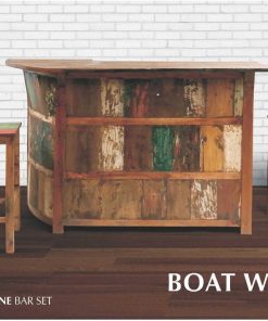 Chanos Javeline Boat Wood Bar Set