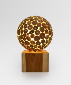 Kubo Table Lamp with Teak - Large