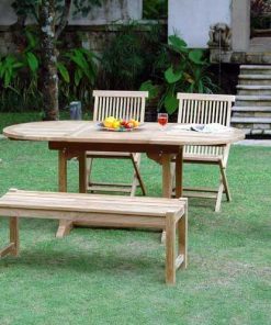 CLS 06-Classic oval table with backless bench set