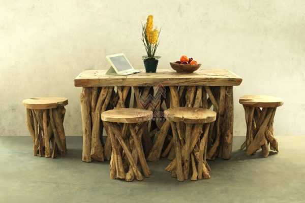 Mushroom Reclaimed Dining Set