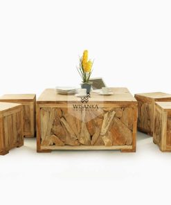Square Reclaimed Teak Set
