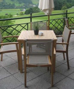 TBM04 Monica stacking and square table set