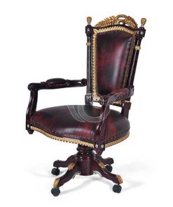 Ceros Swivel Chair Leather Seat